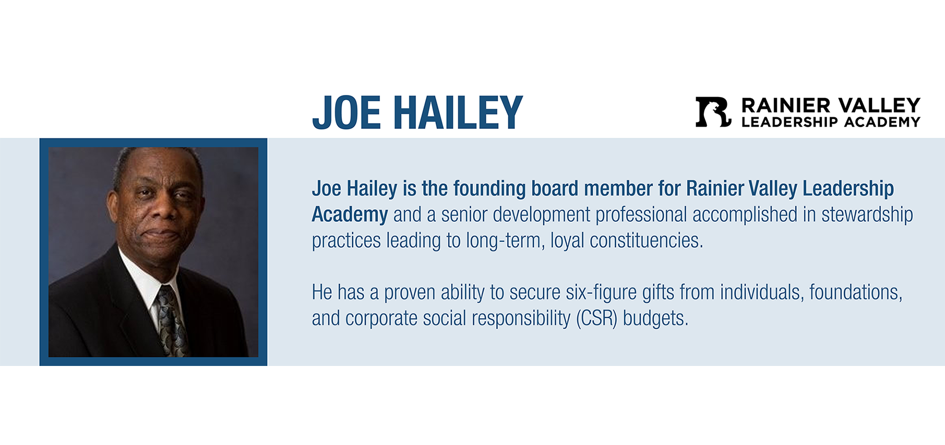 Fundraising Learning Series: Q&A with Joe Hailey, Rainier Valley Leadership Academy